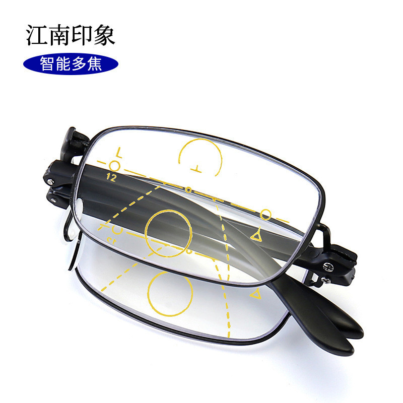 折疊加膜防藍光漸進多焦點老花鏡男女閱讀鏡 TR90老花眼鏡