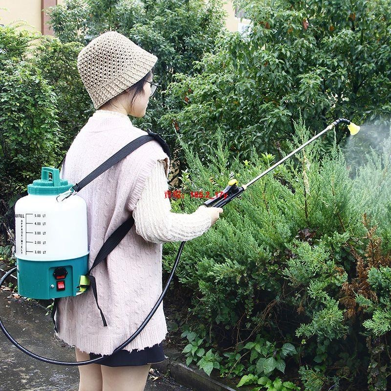 台灣熱銷💕5L小型電動噴霧器背負式農用防疫消毒噴壺高壓新款鋰電池打藥機