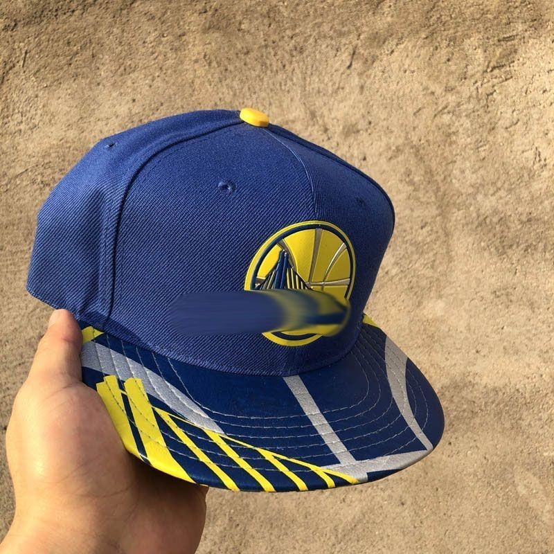 【NBA周邊】 新款金州勇士湖人隊選秀帽子潮流嘻哈運動遮陽刺繡平沿帽籃球帽子