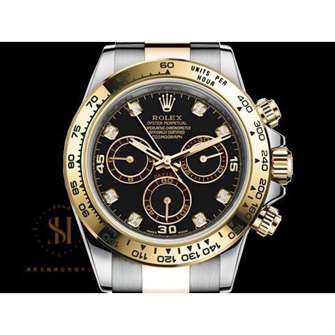 Rolex 勞力士 DAYTONA 迪通拿 116503 116503G 半金 8鑽時標 計時碼表