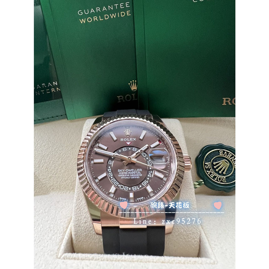 Rolex 勞力士 Sky-dweller 326235 蠔式 天行者 沙羅裝置 年曆腕錶 永恆玫瑰金 自動上鏈