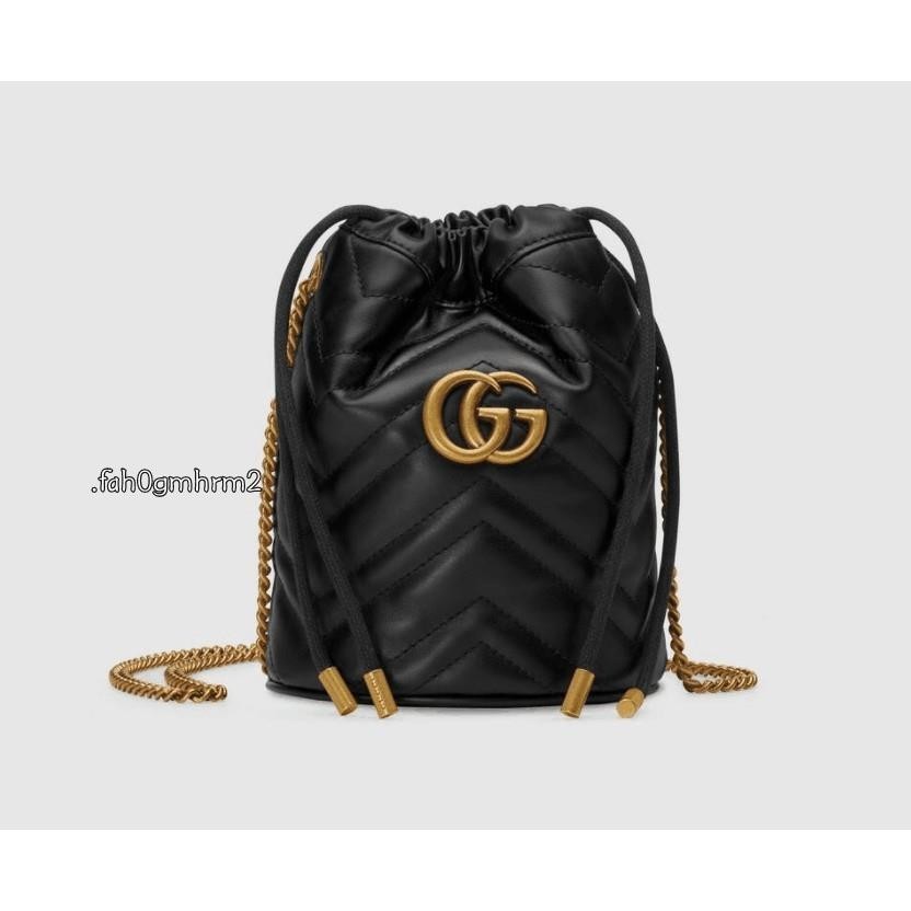 二手現貨 Gucci 575163 GG Marmont mini bucket bag 迷你款 水桶包 LV 同款