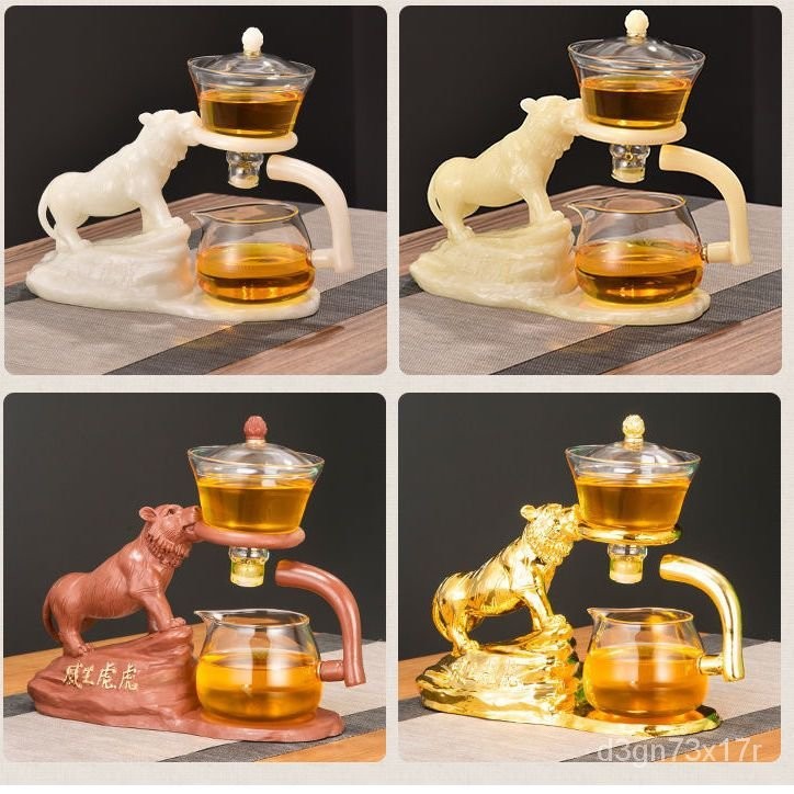 【皆順嚴選】玻璃茶具 耐熱 透明 功夫茶杯 半分離 磁吸 茶壺  全自動 衝泡茶神器 茶具組 茶具 旅行 茶具組套裝