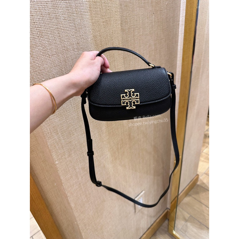 精品二手迷你款 TORY BURCH BRITTEN 手把 兩用包 側背包 半月包