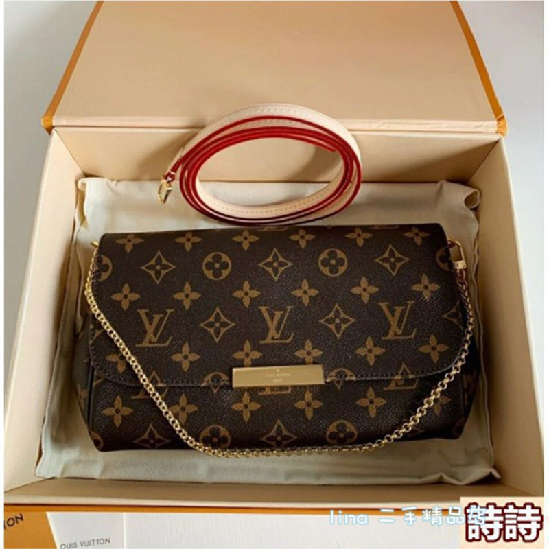 精品現貨 LV 路易威登 M4078 M4077 POCHETTE FAVORITE 鏈條包 實拍+