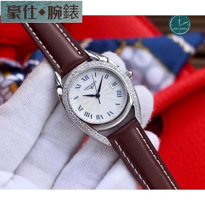 高端 浪琴手錶LONGINES 馬術系列女士腕錶 石英女表鑲鑽錶盤 直徑30mm