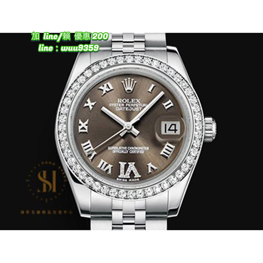 Rolex 勞力士 DATEJUST 31 178384 鑲鑽 羅馬時標 自動腕錶 膠膜齊全AB6910