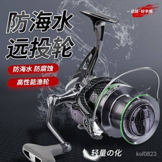 捲線器 水滴輪 紡車輪 紡車捲線器 魚線輪 路亞 鰲鯊SK係列全金屬防海水遠投錨魚紡車輪無間隙雙軸承超大漁輪