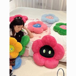 ✨限時秒殺☜桃園出貨✨ins多巴胺花朵抱枕彩色毛絨可愛超軟靠枕車載飄窗坐墊學生椅墊