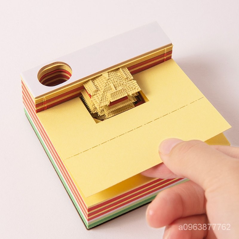 【挑戰底價】3d立體便簽紙本 便利貼 創意建築模型 日本清水寺 紙鵰