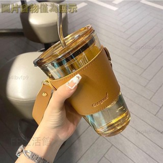臺灣出貨🚚🥤450ml可愛櫻花玻璃杯 環保飲料杯 玻璃水杯 便攜 隨手杯 玻璃吸管杯 復古透明玻璃杯子 不鏽鋼吸管