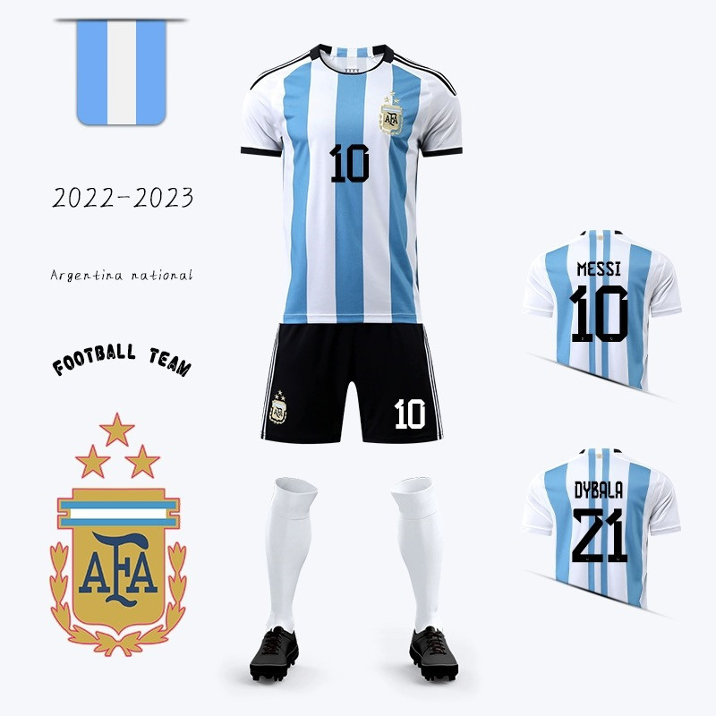 卡達爾世界盃 美洲盃 Messi 梅西 短袖足球衣 阿根廷球衣 足球服 世足賽球衣 成人兒童足球衣