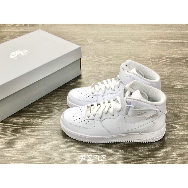 【代購】Nike Air Force 1 MID 全白 中筒 魔鬼氈 CW2289-111