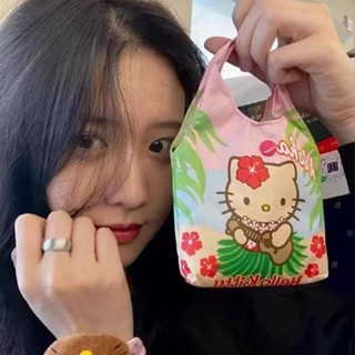 萬用收納包 衛生棉包 hellokitty手提袋kitty小拎包凱蒂貓袋子學生單肩包便當袋購物袋 護墊收納包 收納小方包