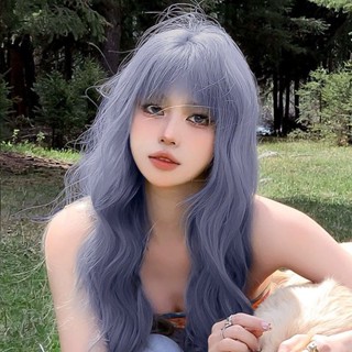 中長捲髮大波浪米色假髮女 網紅可愛泡麵玉米燙水波紋全頭套式假髮【牛奶瓶小店】