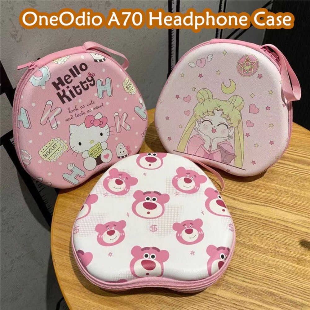 適用於 Oneodio A70 耳機盒趣味卡通耳機耳墊收納袋外殼盒