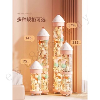 【限時優惠】新款拉鏈娃娃收納桶 毛絨玩偶玩具收納箱 帶輪透明收納神器 娃娃桶 A7HZ
