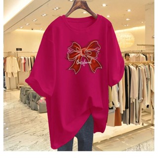 臺灣出貨 100%純棉 短袖 大尺碼上衣 oversize T恤 大尺碼女裝 短袖上衣 中長款上衣 短袖T恤 韓版上衣女
