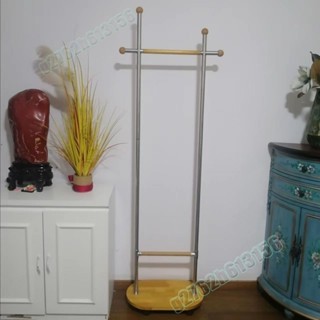 限時特惠⚡中古落地衣架 臥室衣架 diy材料包 不銹鋼衣帽架 衣桿 衣架桿 雙層曬衣架 掛衣服架子 室內衣架
