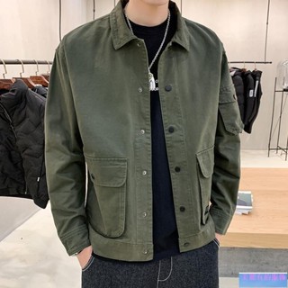 衣衣不捨男外套 工裝夾克 秋裝上衣 運動上衣 男士休閒衣服 春秋外套 男秋季韓版潮流工裝夾克 男新款男裝秋裝
