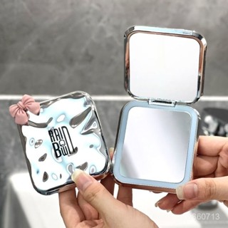 氣墊按摩梳 氣墊梳 圓梳 梳子LED化妝鏡便捷折疊小鏡子學生迷你帶燈隨身旅遊補妝手持鏡雙麵鏡 D3AN