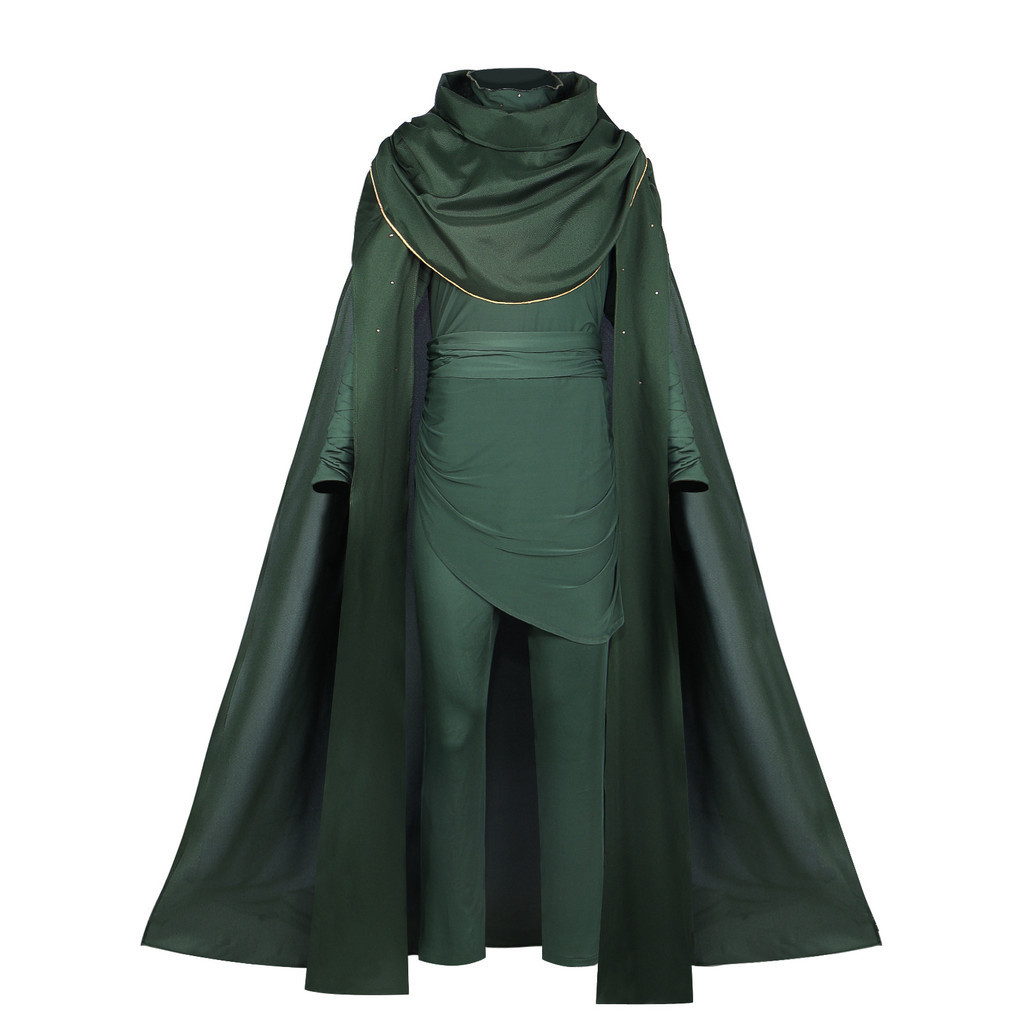 新款優惠美劇洛基第二季cosplay服裝 洛基loki第二季Loki 綠色披風全套男