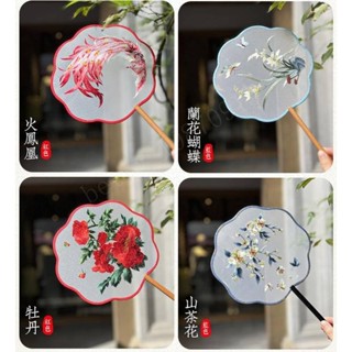 【熱銷】古風團扇中國風女扇刺繡團扇繡花團扇蘇州雙面繡扇子漢服兒童圓扇jko85gbk