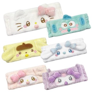 【現貨】小禮堂 Sanrio 三麗鷗 造型絨毛吸水髮帶 (嬰兒款) Kitty 酷洛米 人魚漢頓