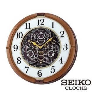 【SEIKO 精工】追星之旅Hi-Fi音樂掛鐘QXM380B(18首音樂 SK048)