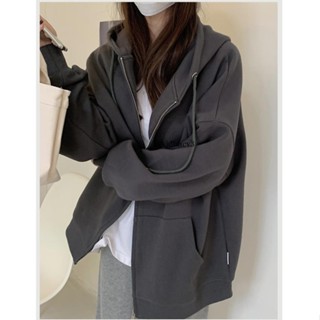 女生外套 寬鬆外套 連帽外套 oversize 外套女 基礎款 長袖 刷毛 帽t 大學t 秋冬外套