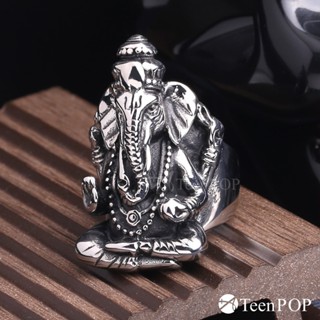鋼戒指 ATeenPOP 智慧象神 送刻字 個性戒指 男戒指 AA8012