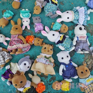 【新品特價🧸】森林家族全套動物組合 兒童生日玩具禮物 森林小動物家庭過家家迷你別墅公仔植絨家庭育兒場景wj3