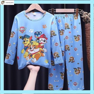 汪汪隊長袖睡衣【A類品質】6-10歲男寶寶家居服 空調服 兒童家居空調衣服秋季薄款夏季長袖兒童睡衣套裝男童女童春秋