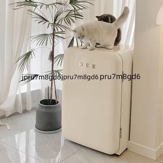 HCK哈士奇復古小冰箱家用客廳冷凍冷藏迷你小型網紅顏值可愛彩色(廠商直發）