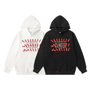 【丹丹百貨】高版本馬吉拉MM6膠條字母印花毛圈連帽衛衣秋季新款男女情侶帽衫5653