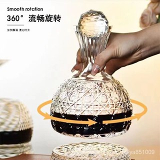 熱銷 新款醒酒器紅酒杯水晶玻璃快速陀螺旋轉不倒翁套裝輕奢歐式風格