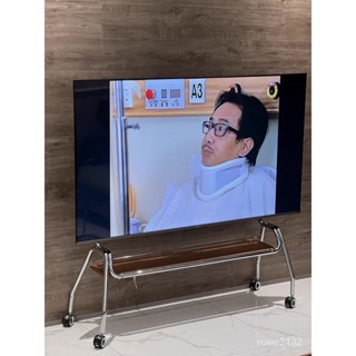 {電視架 可移動電視機支架 電視機落地架 }歐式電視機架電視支架可移動不銹鋼落地置物掛架中古通用顯示螢幕