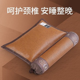 【臺灣-出貨】頸椎枕頭蕎麥殻圓柱形舒緩頸椎疲勞助睡眠頸椎枕艾草護頸枕夏涼枕