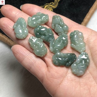 貔貅配飾 迷你小款招財貔貅編手鏈玉貔貅手鏈冰種翡翠玉石貔貅