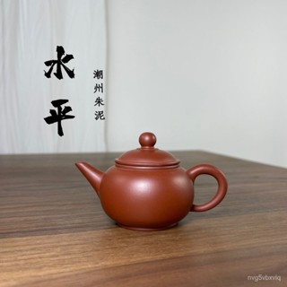 潮州手拉壺 紫砂壺 水平壺 手工泡茶壺 家用茶具 小茶壺 茶器 潮州紫砂壺 原礦硃泥 小容量 功夫茶壺 純手工