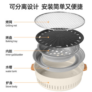 🔥臺灣24H🔥圍爐煮茶燒烤爐 室內戶外燒烤架 露營家用燒烤爐 便攜式烤肉爐碳烤爐
