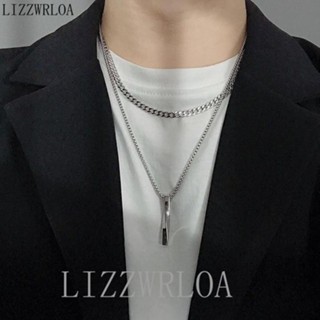 "LIZZWRLOA"[男項鍊]港風鈦鋼不掉色簡約長條項鍊男潮ins嘻哈炸街帥氣海王單身項鍊