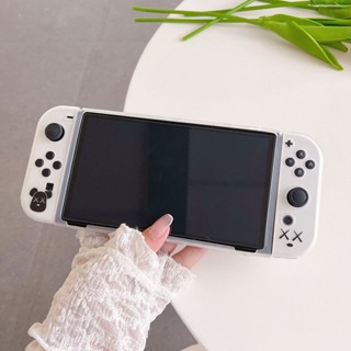 任天堂switch 透白暴力熊 保護殼矽膠殼ns保護殼防摔搭收納包oled