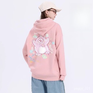 臺灣出貨 女生衣服 帽T連帽衛衣美式 大學T男女生同款韓版大呎碼 oversize 刷毛 長袖上衣D1291A