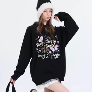 臺灣出貨 女生衣服 帽T連帽衛衣美式 大學T男女生同款韓版大呎碼 oversize 刷毛 長袖上衣M1324A