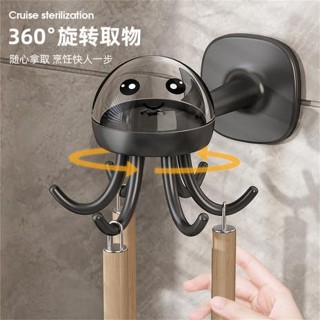 臺灣出貨【可開發票】 六爪掛鈎 360度旋轉 可折疊 多功能掛鈎 強力粘膠無痕貼粘鈎 廚房雜物掛架