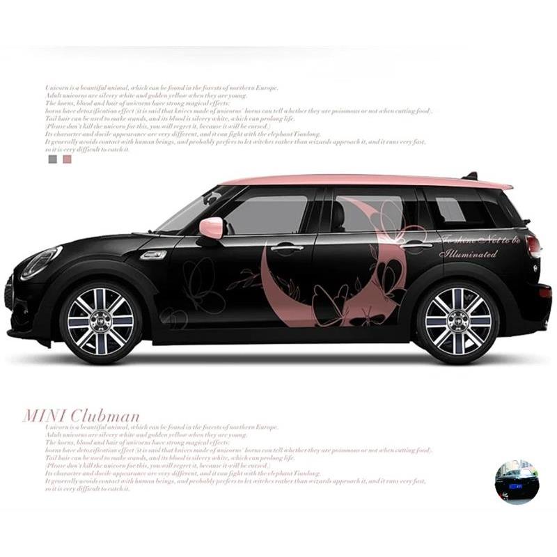 BMW MINI F55 F54車貼拉花COOPER F56 R60機蓋車頂改裝車身貼紙 #MINI#裝飾貼#車身拉花#