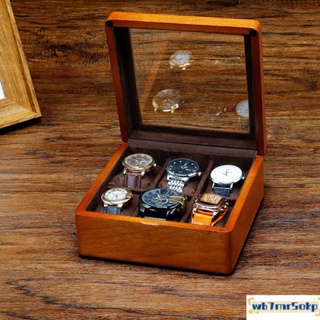 手錶盒 手錶收納盒 手錶收納 手錶收納包 收藏盒 錶盒 實木高檔手錶首飾盒全木純木開窗手鏈手串手鐲收納盒複古微瑕疵