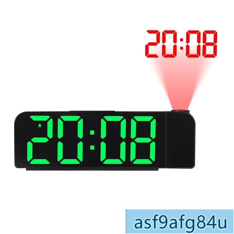 家用品】投影時鐘 時鐘 電子鐘 鬧鐘 電子時鐘 新款簡約投影鬧鍾LED大字體顯示電子鍾數字鬧鍾帶溫度床頭投射鍾 DCPE