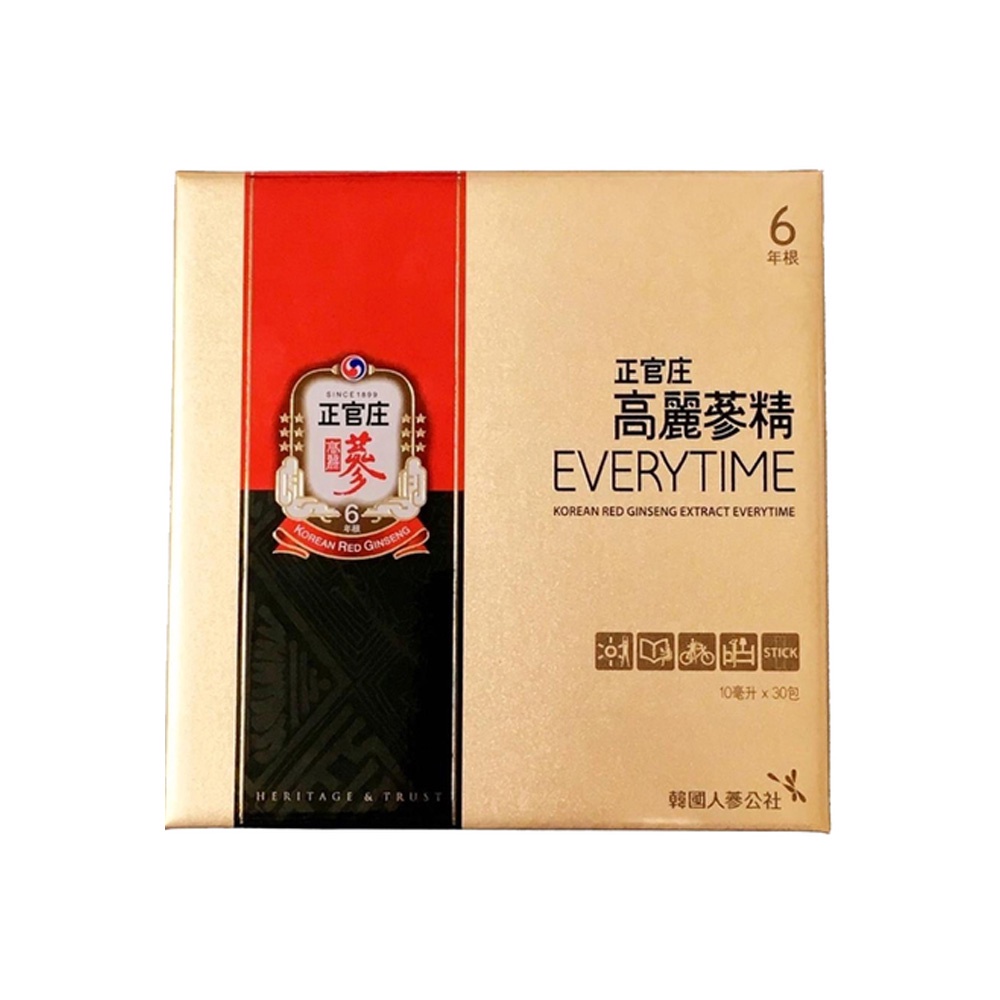 正官庄 高麗蔘精 EVERYTIME 10ml x 30包入【甜蜜家族】